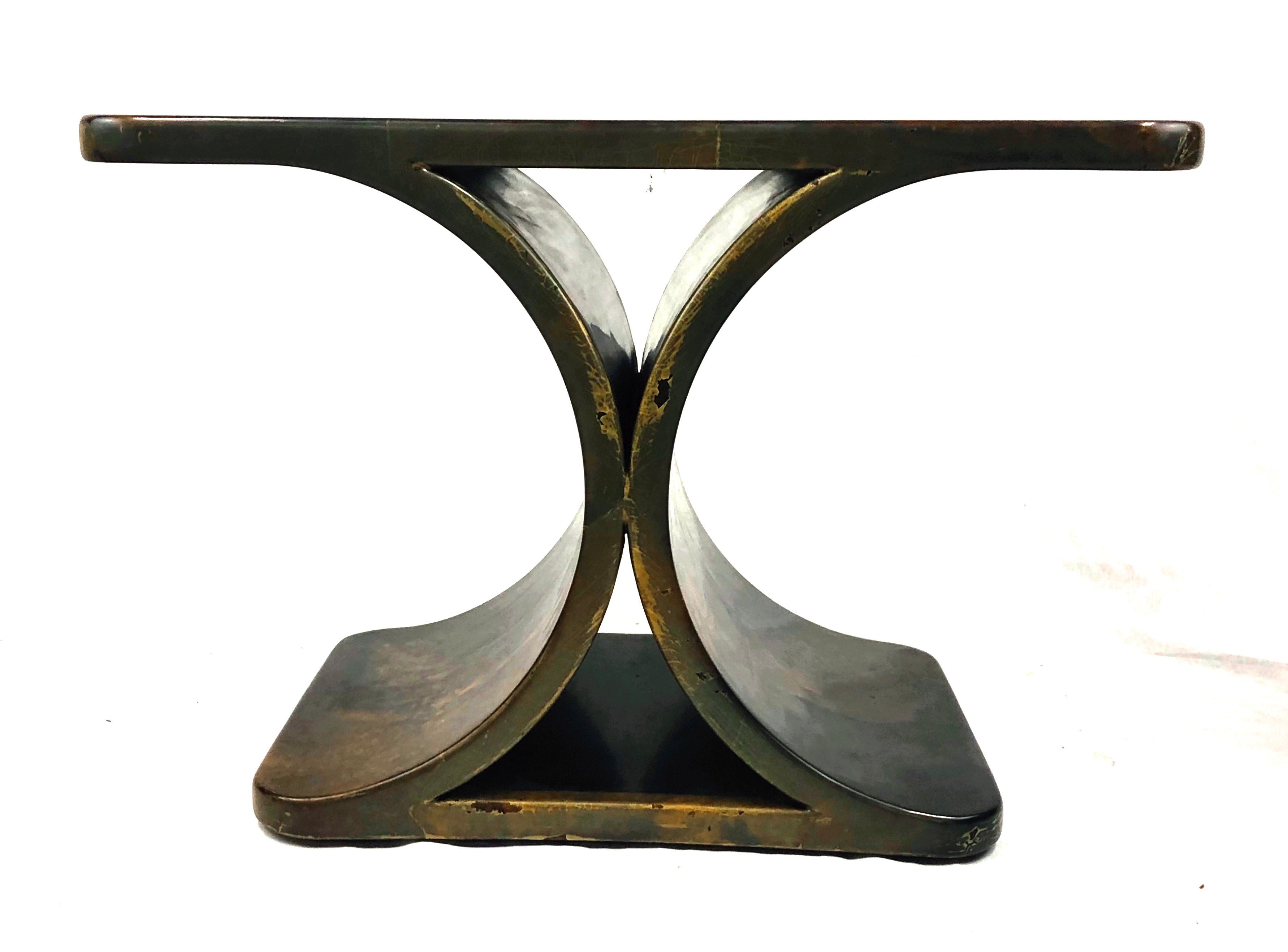 Mid Century Italian Modern Goatskin End Table by Aldo Tura image 1