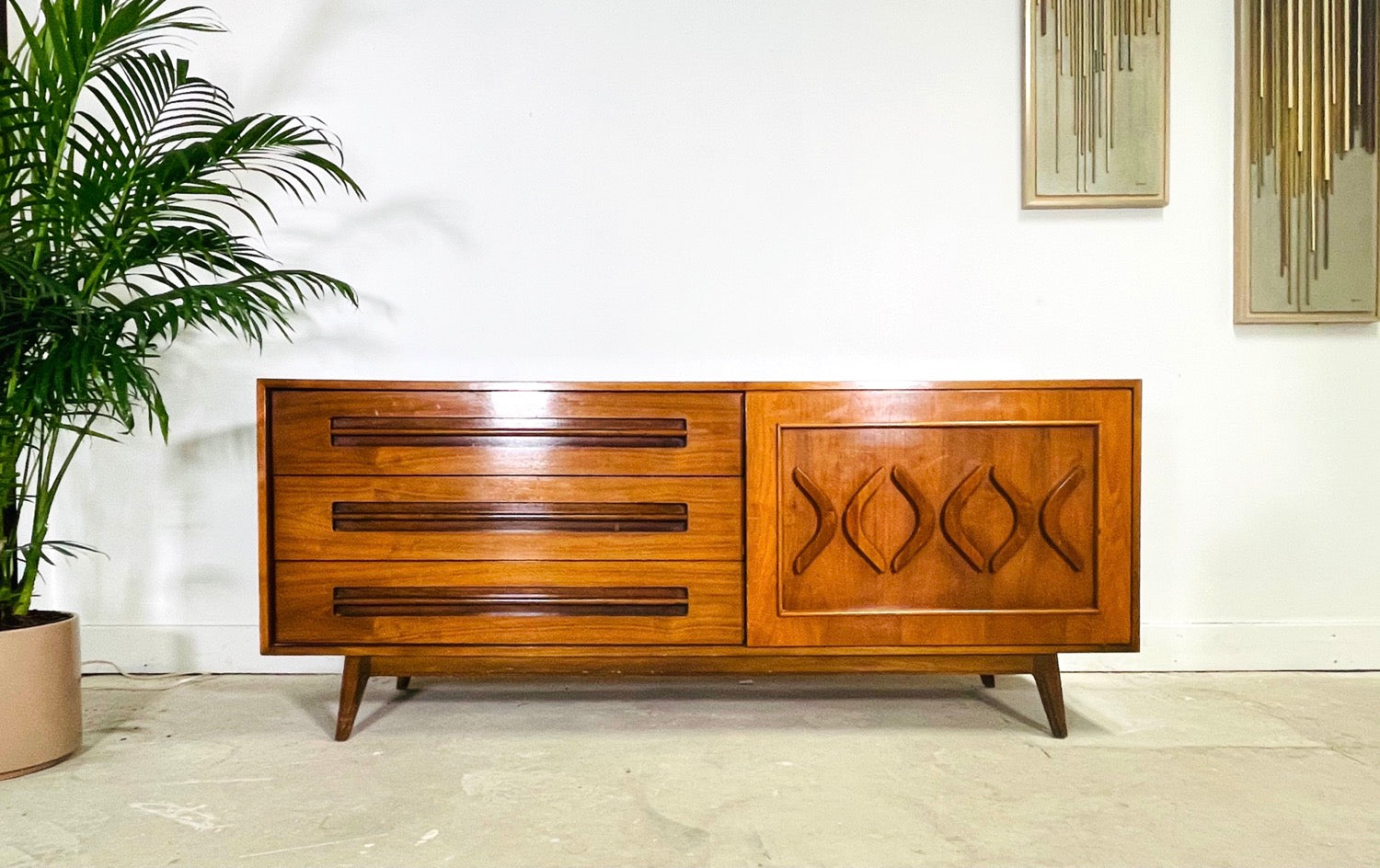 Mid-Century Modern Walnut Dresser / Credenza by Young Furniture image 2