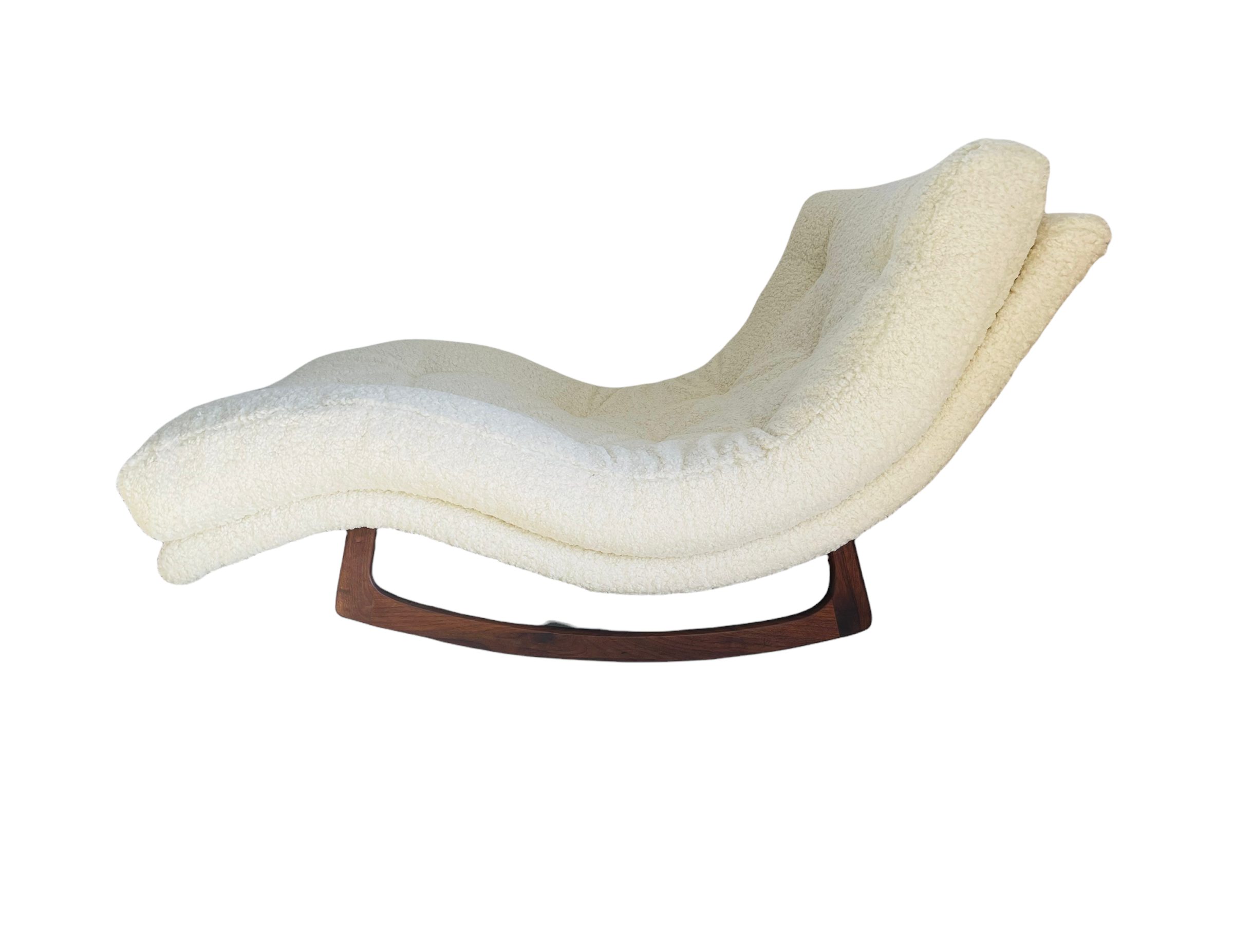 Adrian Pearsall Boucle Wave Rocking Lounge Chaise  image 3