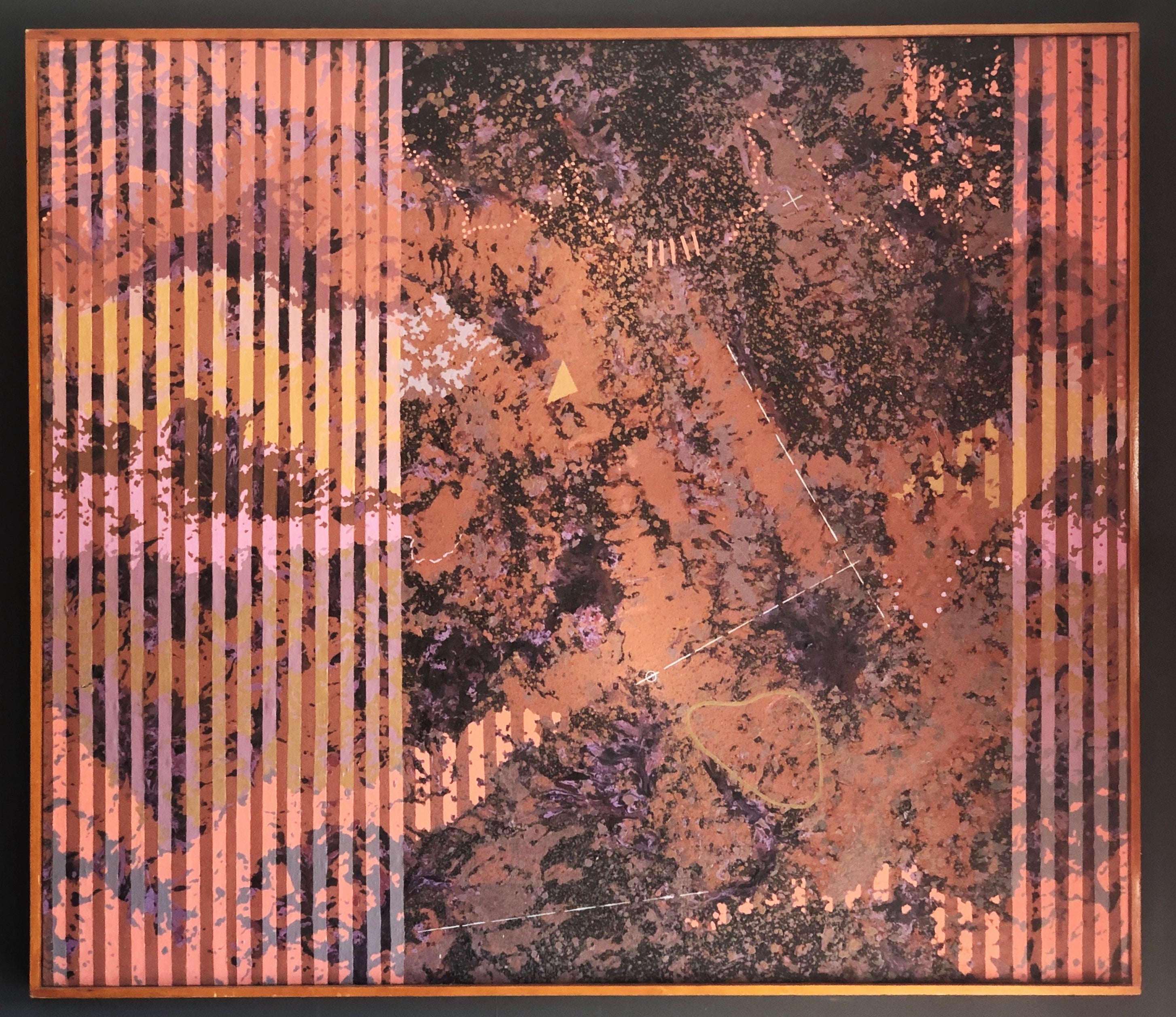 1976 Acrylic On Canvas By Carl Caivano, Space Scape Scanned image 0