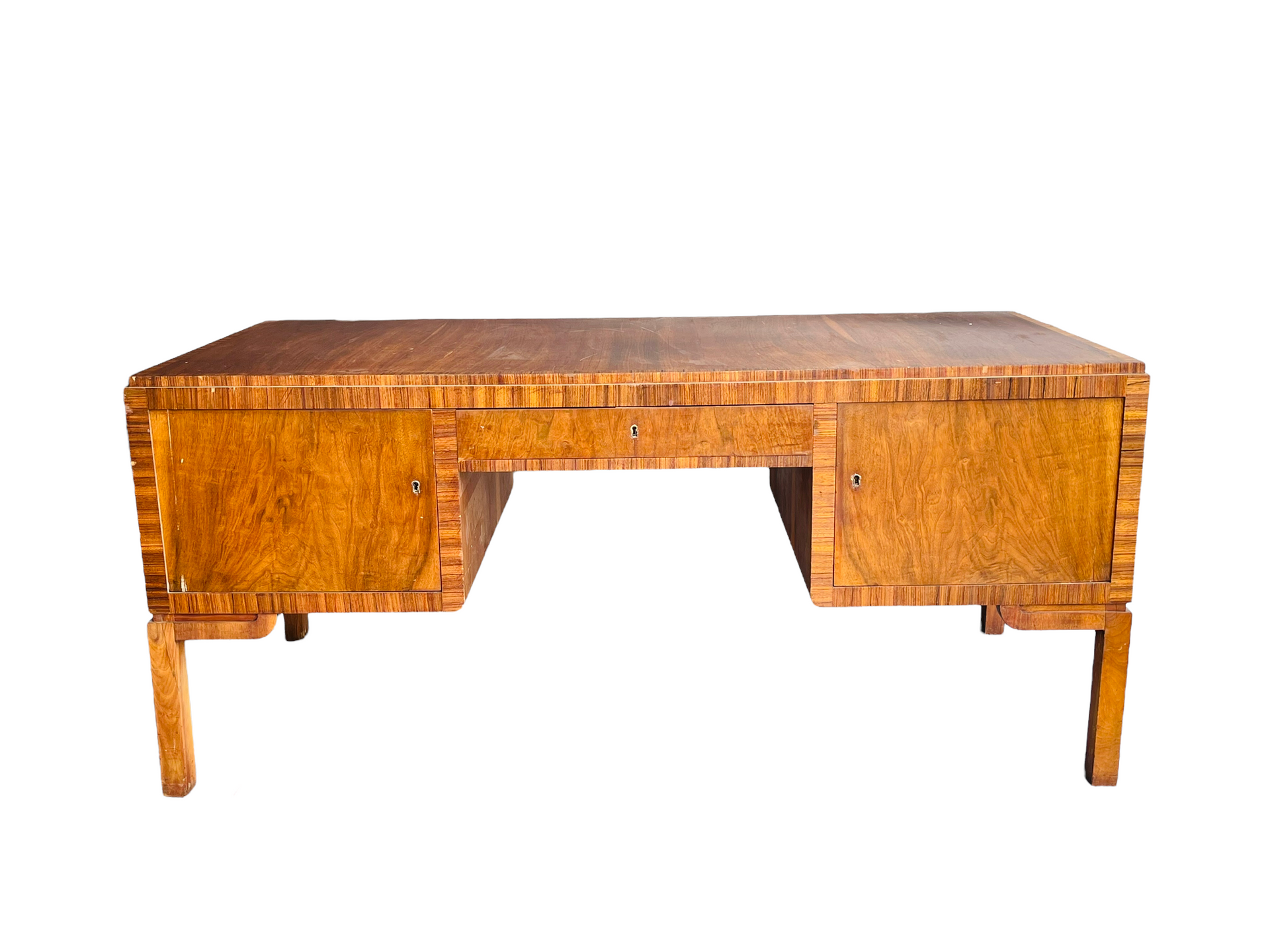 Stunning Art Deco Walnut Executive Desk  image 1
