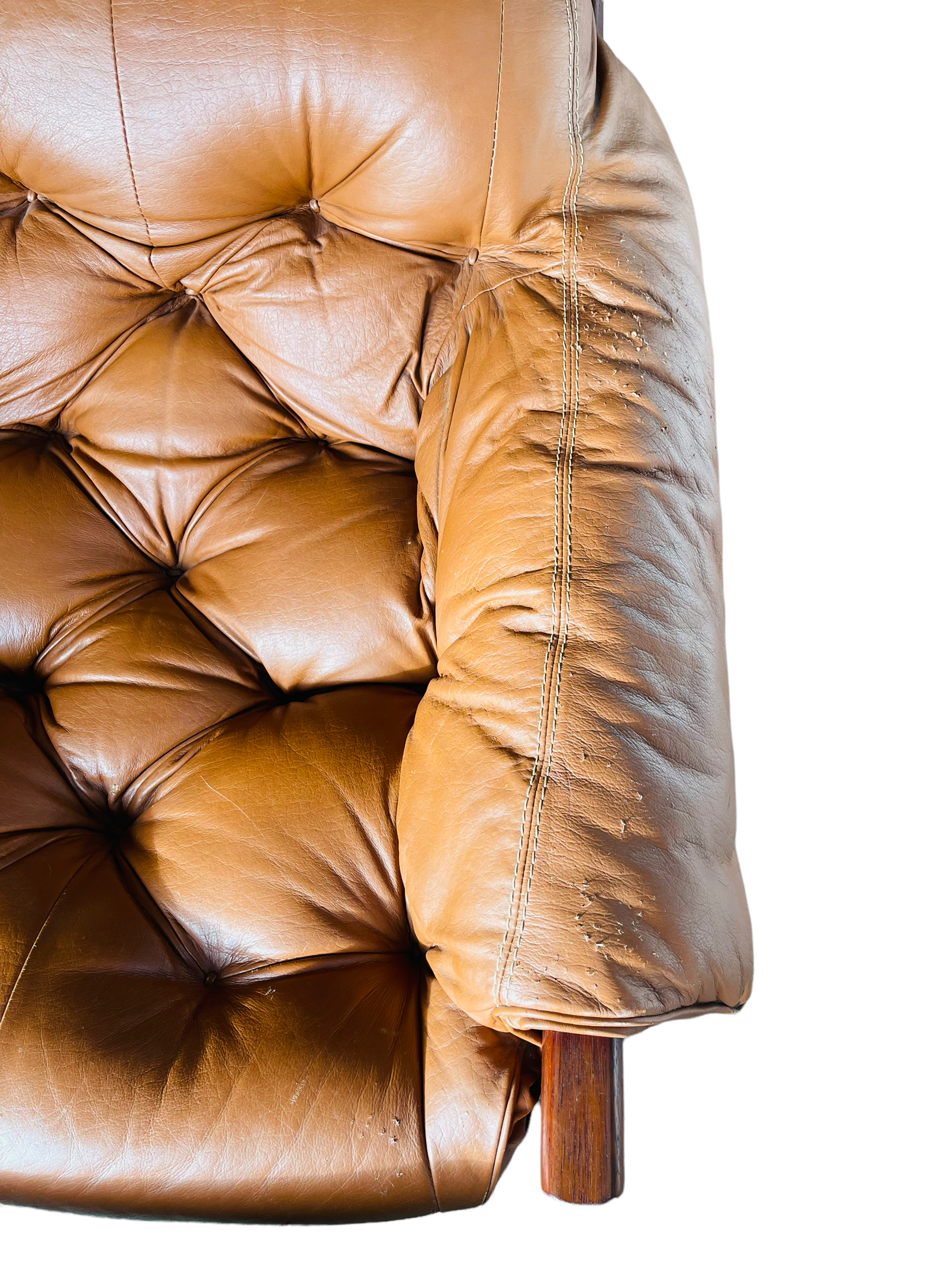 1970s Brazilian Rosewood Percival Lafer Leather Lounge Chair & Ottoman  image 7