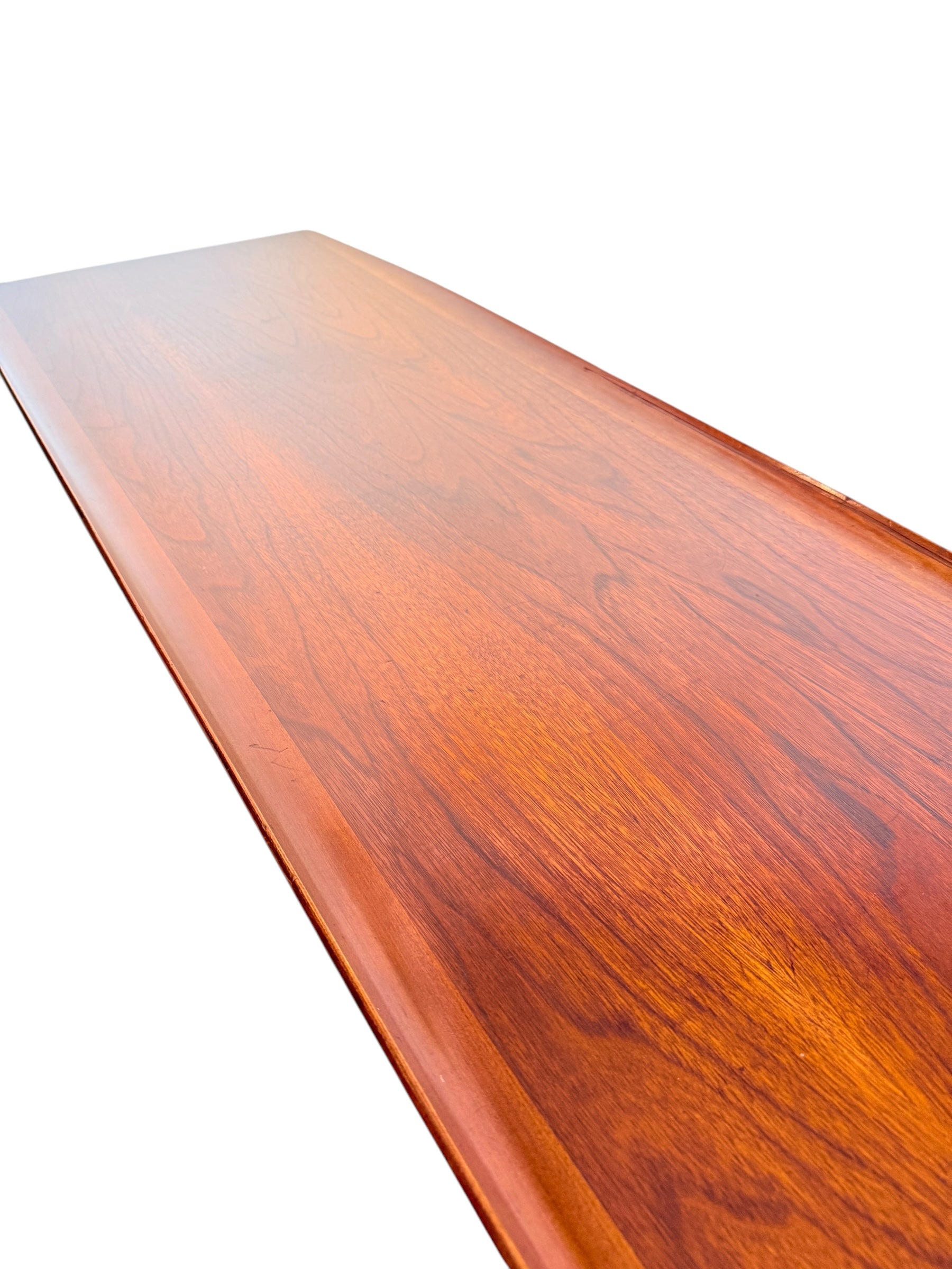 Mid-Century Modern Surfboard Coffee Table by Bassett in Black Walnut image 3