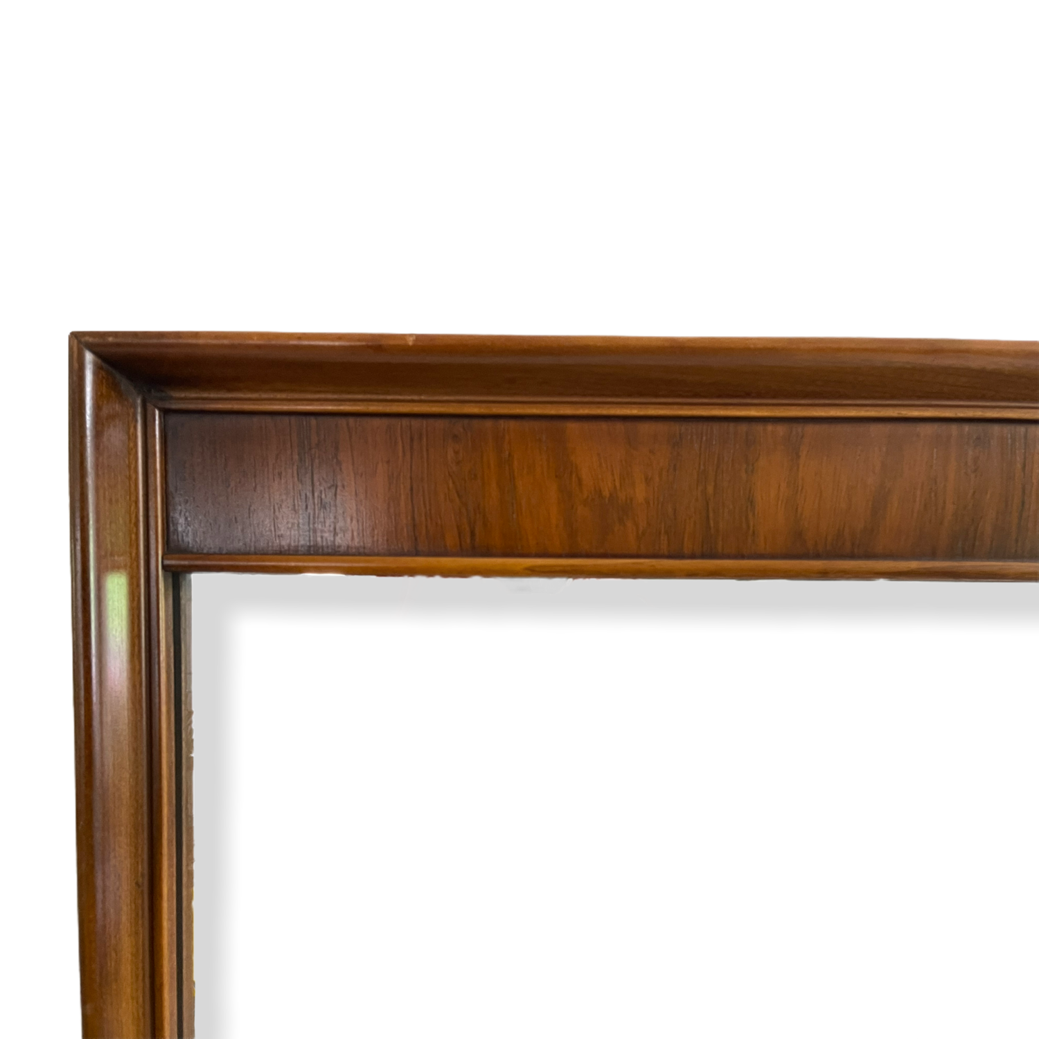 Large Mid-Century Modern Walnut Mirror 60” x 33”  image 3