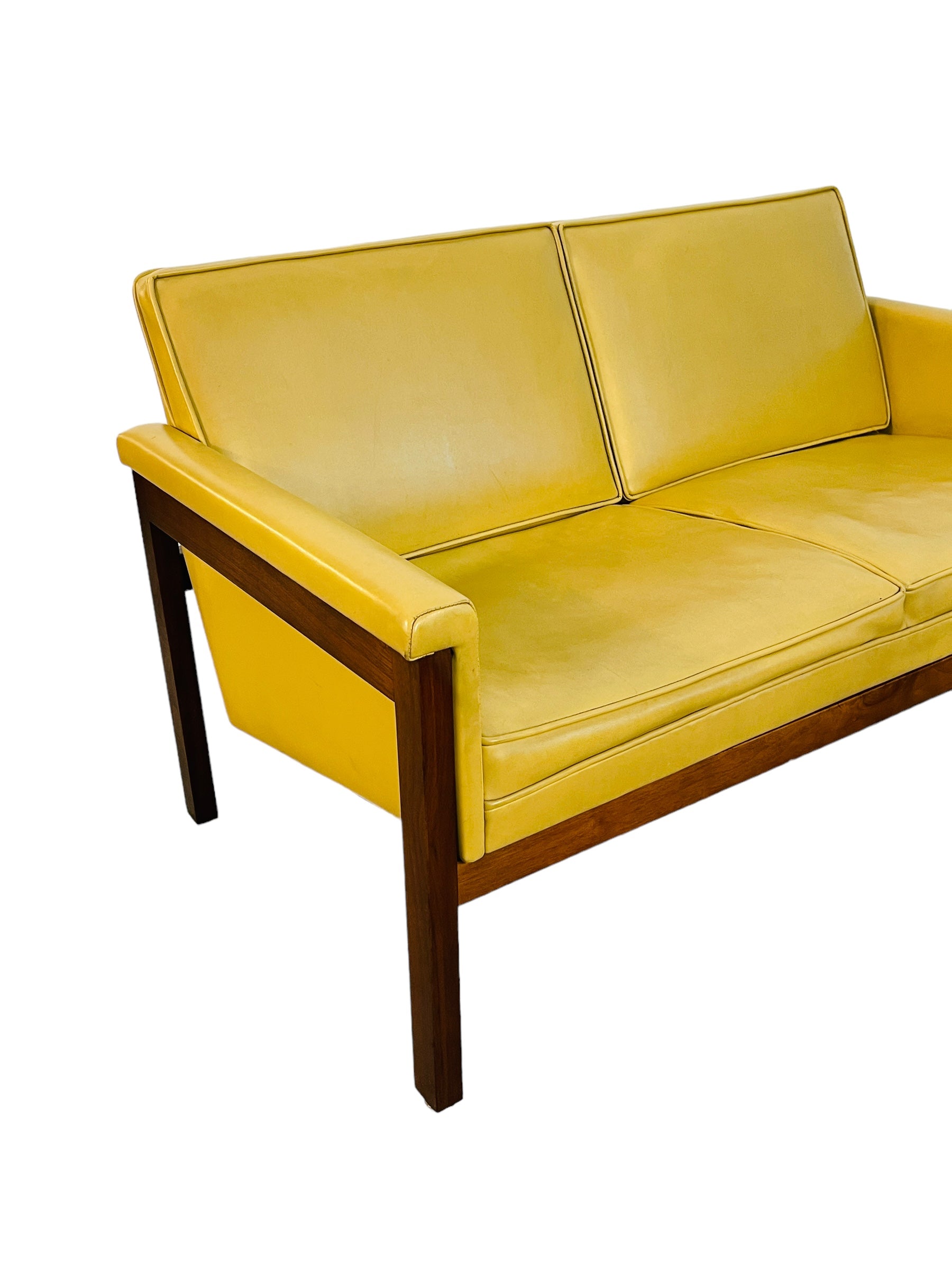 Mid Century Modern Walnut Loveseat by Thonet image 2
