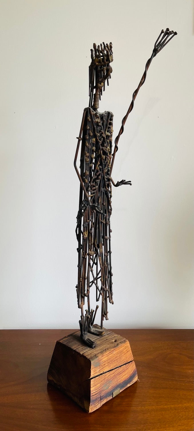 Mid-Century Brutalist Bronze Sculpture by Harold Kerr image 1