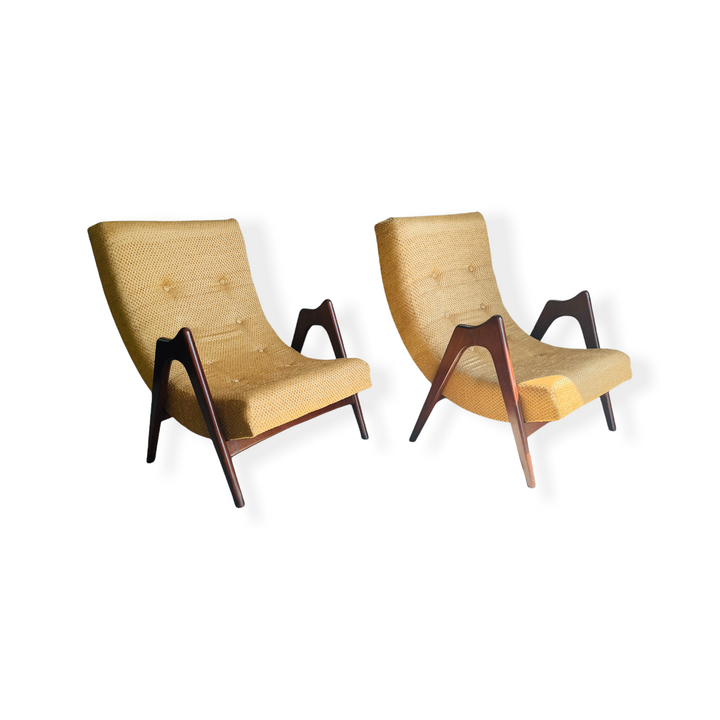 Pair Mid-Century Modern Lounge Chairs by Adrian Pearsall image 4