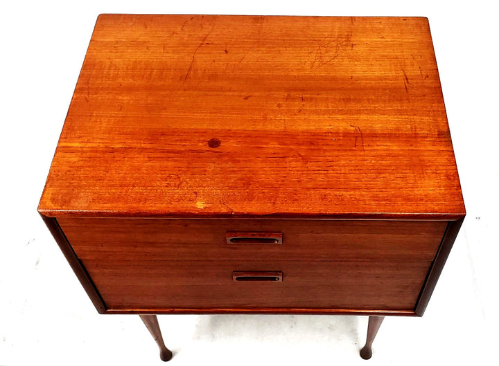 Mid Centuey Danish Modern Two Drawer Teak Table image 7