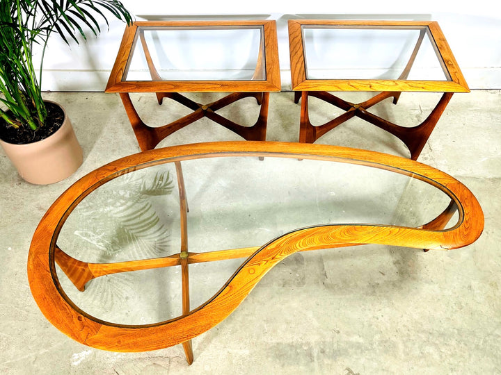 Mid-Century Modern Kidney Shape Coffee Table by Lane Furniture image 2