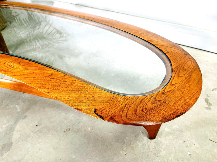 Mid-Century Modern Kidney Shape Coffee Table by Lane Furniture image 7