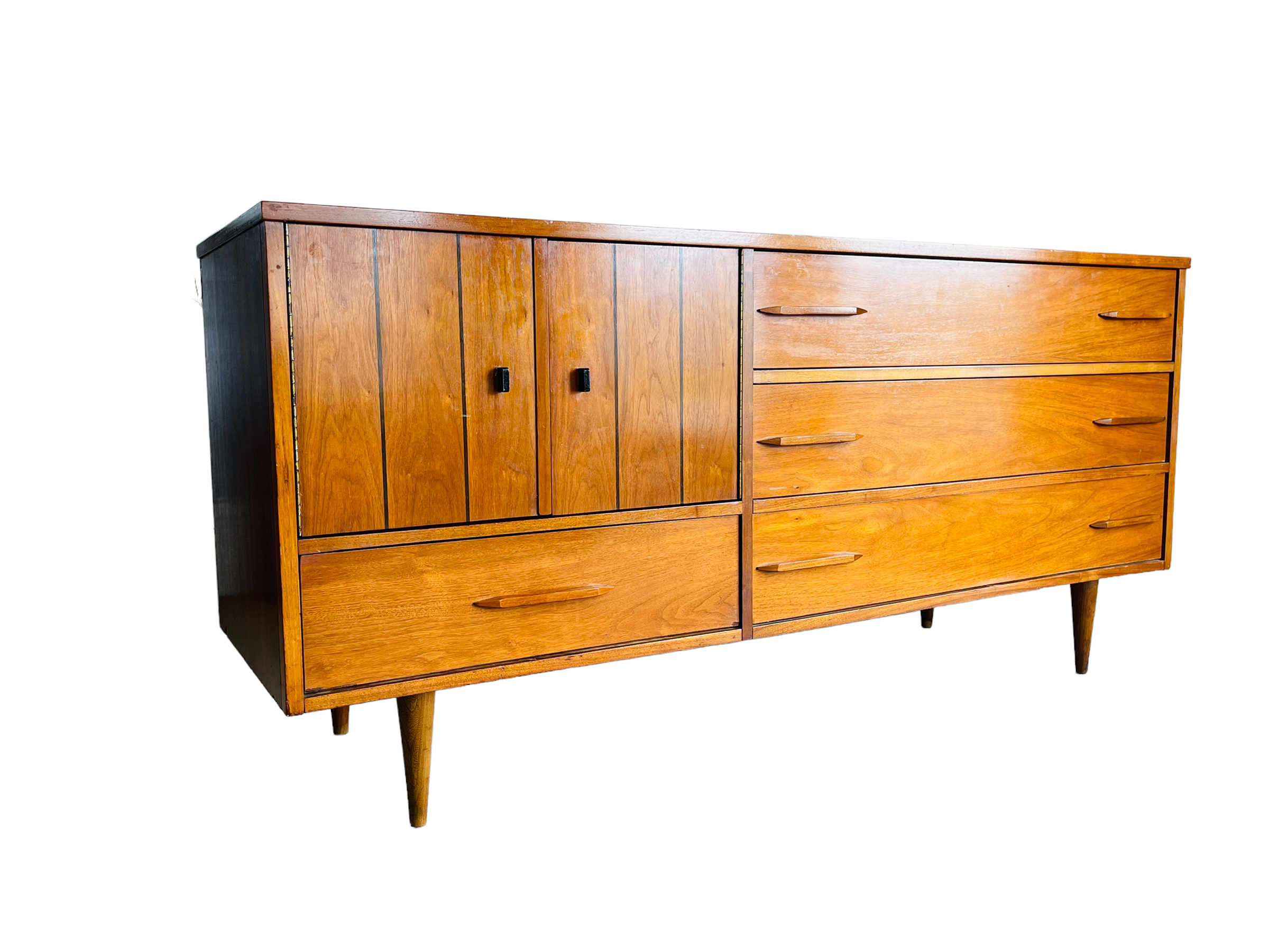 Mid Century Modern Walnut Credenza / Dresser image 3