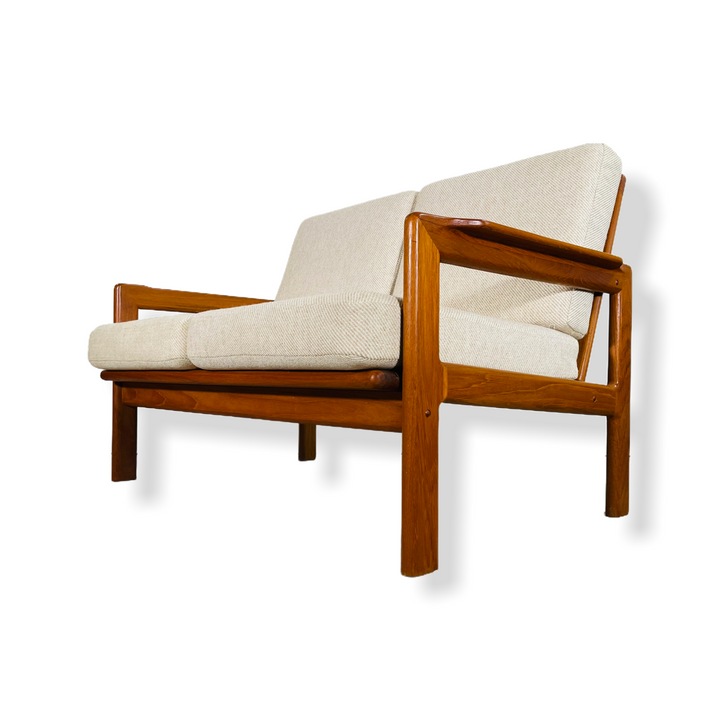 Mid-Century Danish Modern Teak Loveseat Sofa image 12