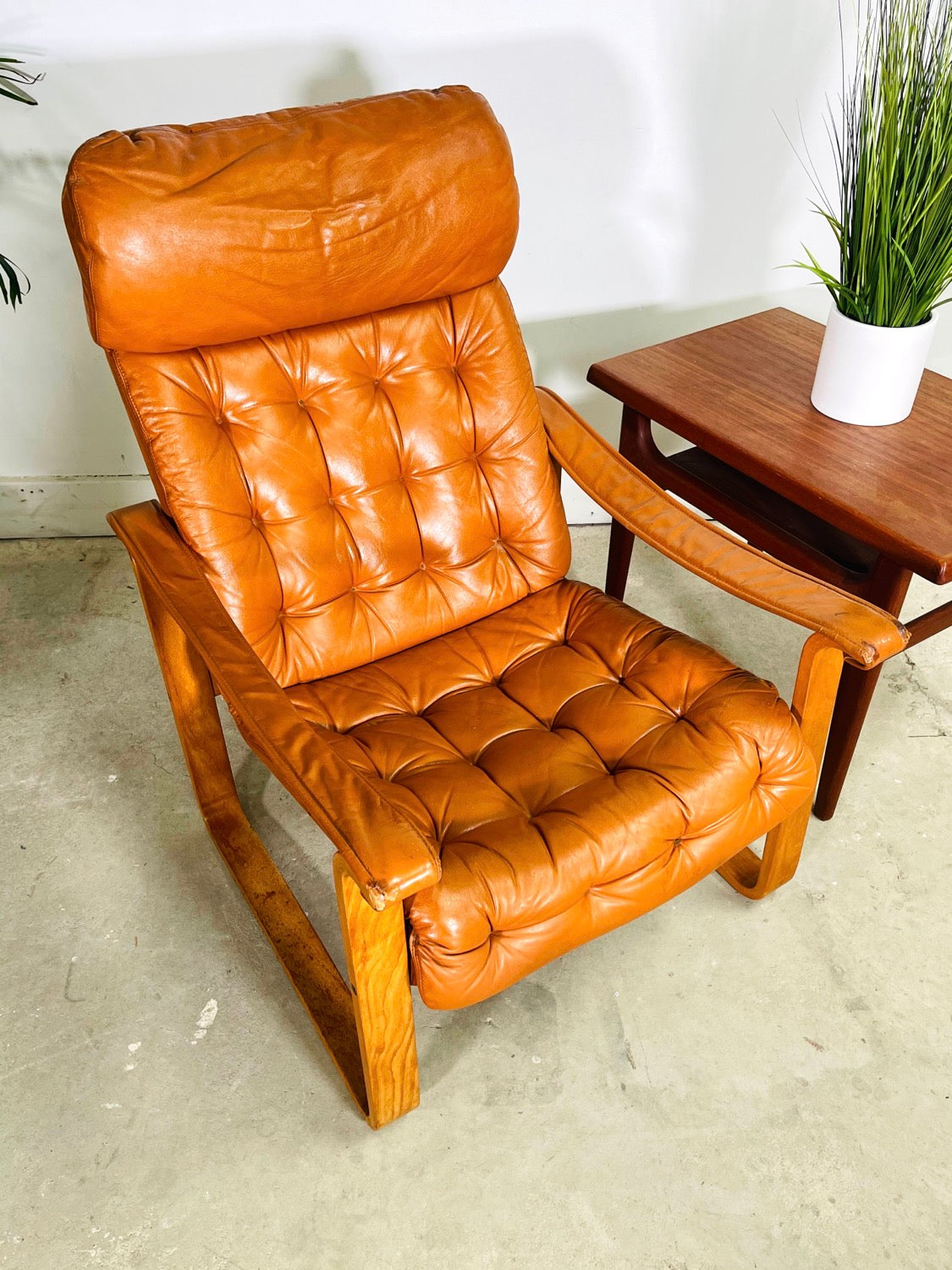 Mid-Century Danish Modern Leather Armchair by OY BJ Dahlqvist image 2