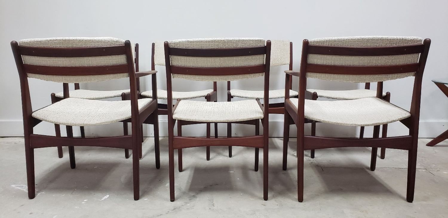 Set (7) Poul Volther Frem Rojle Dining Chairs Denmark c 1960 image 5