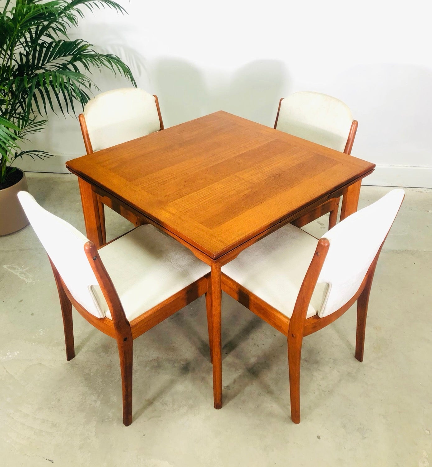 20th Century Danish Modern Ansager Mobler Teak Extending Draw Leaf Dining Table image 1