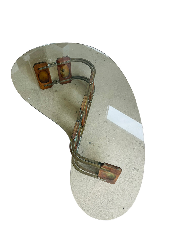 Authentic Kidney Shap Glass Coffee Table  image 7
