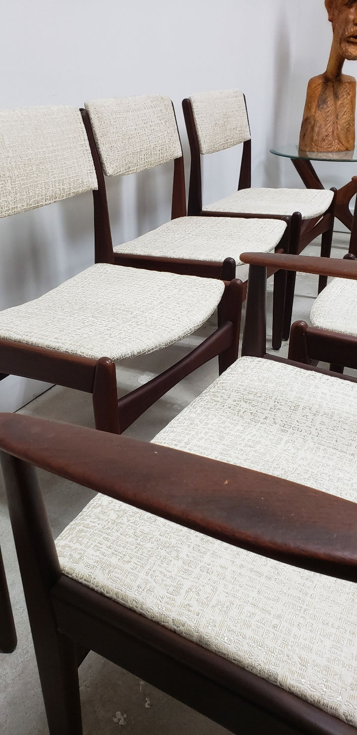 Set (7) Poul Volther Frem Rojle Dining Chairs Denmark c 1960 image 6
