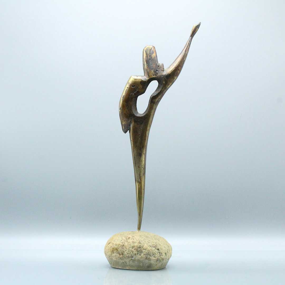 Mid Century Modern Signed Bronze Sculpture Of King Edward III image 1