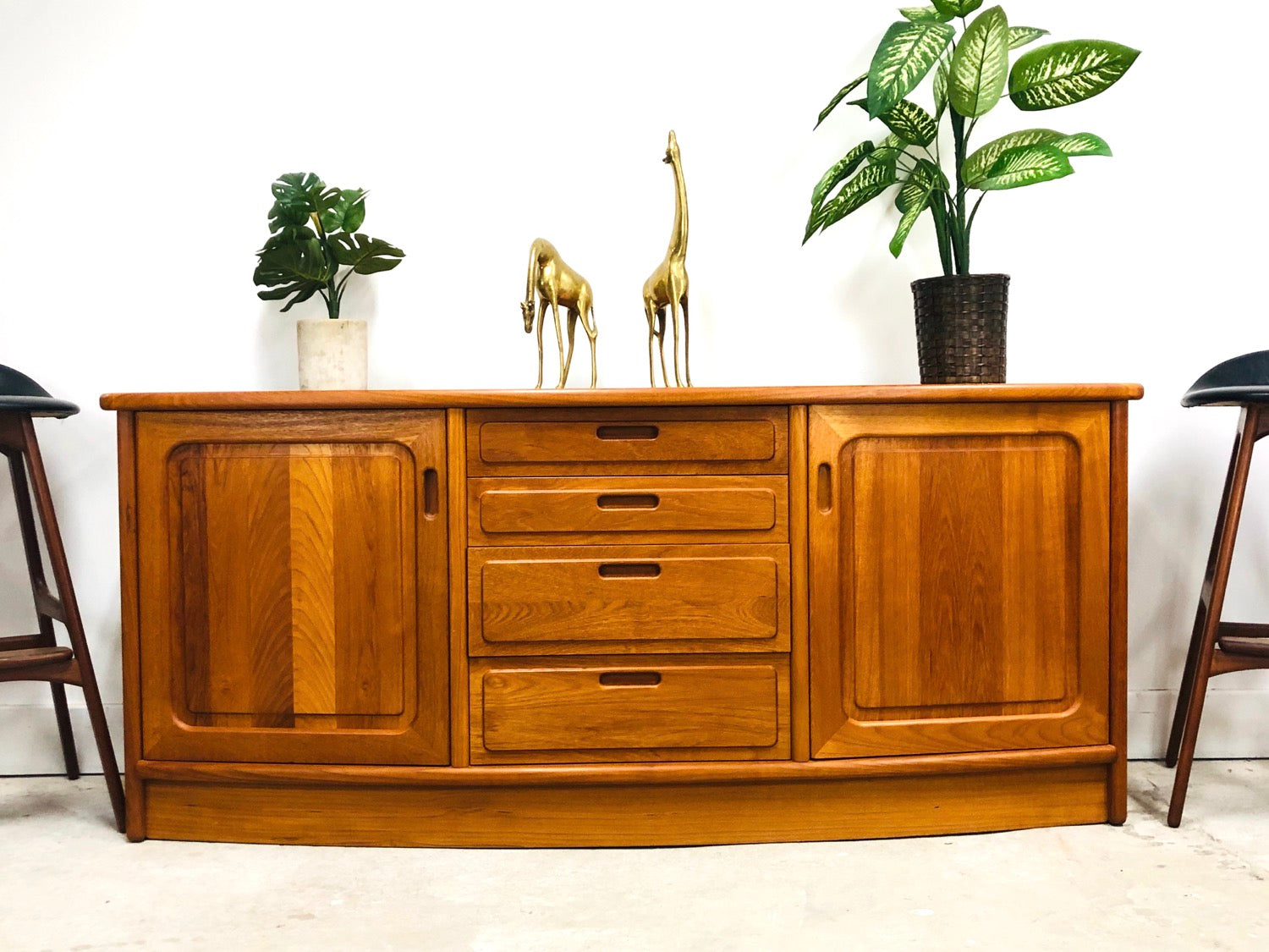 Mid-Century Modern Solid Teak Credenza Style of J.L. Moller image 0