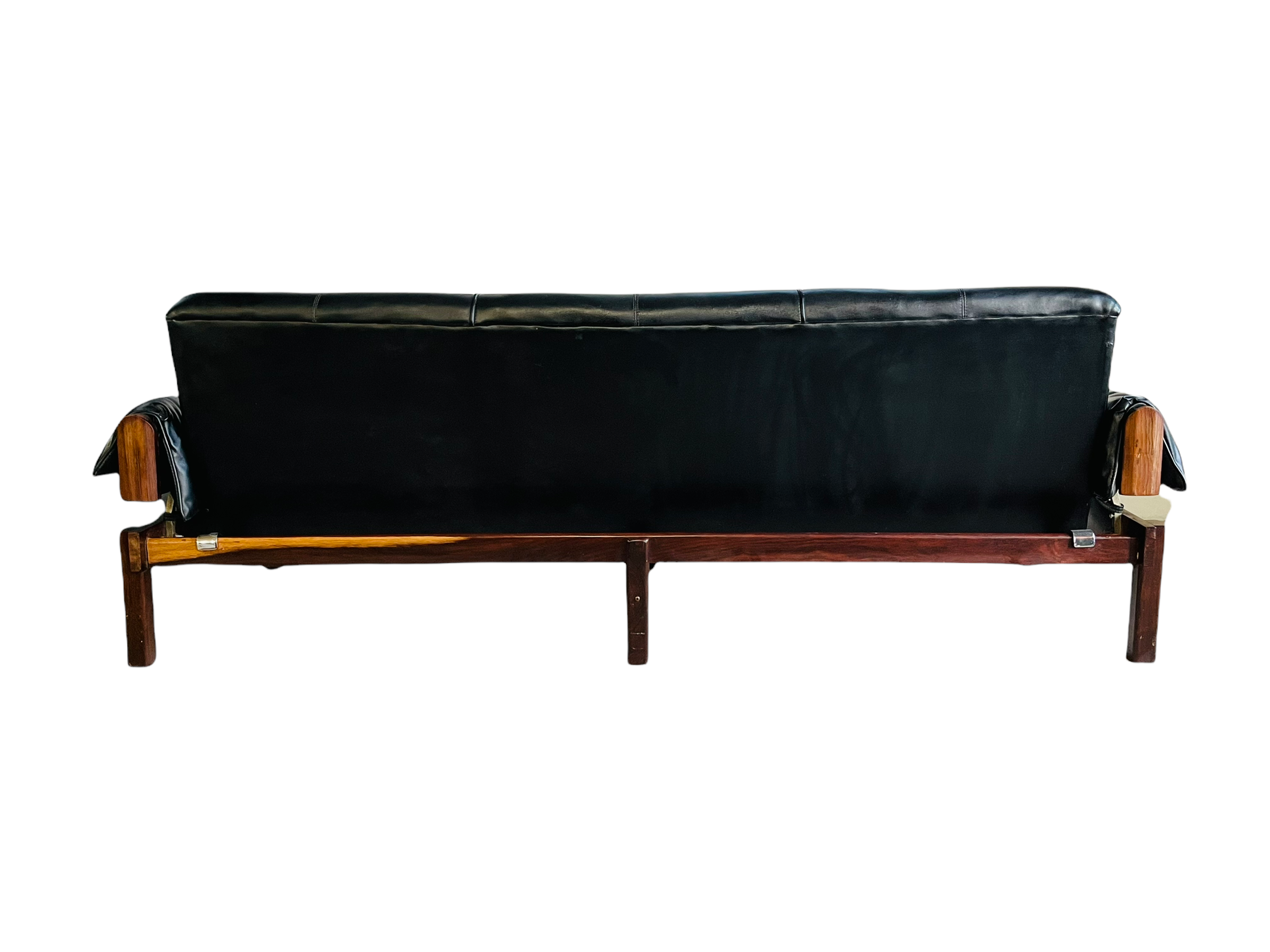 Percival Lafer Brasilian Rosewood Leather Sofa  image 14