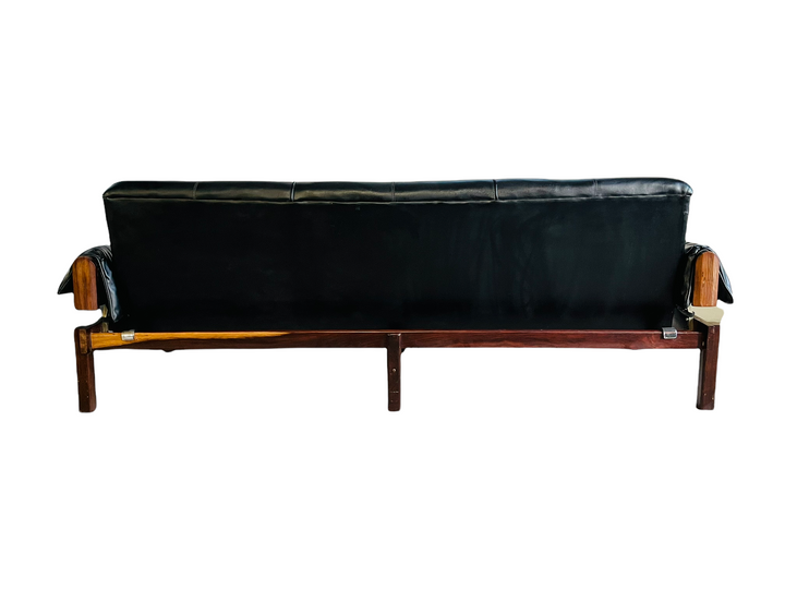 Percival Lafer Brasilian Rosewood Leather Sofa  image 14