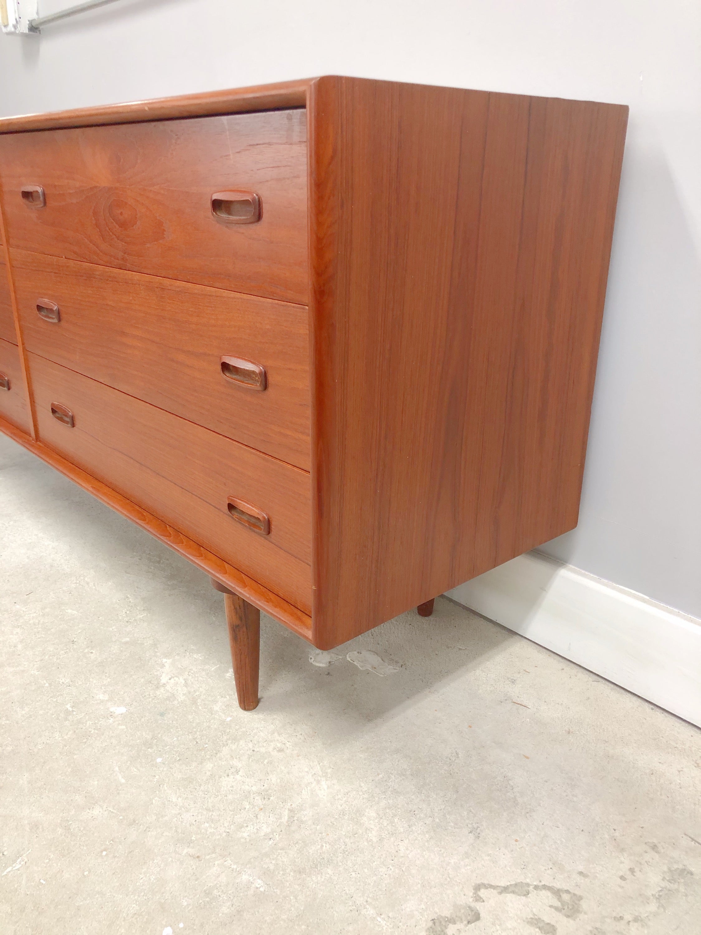Mid Century Danish Modern Teak Dresser/Credenza image 4