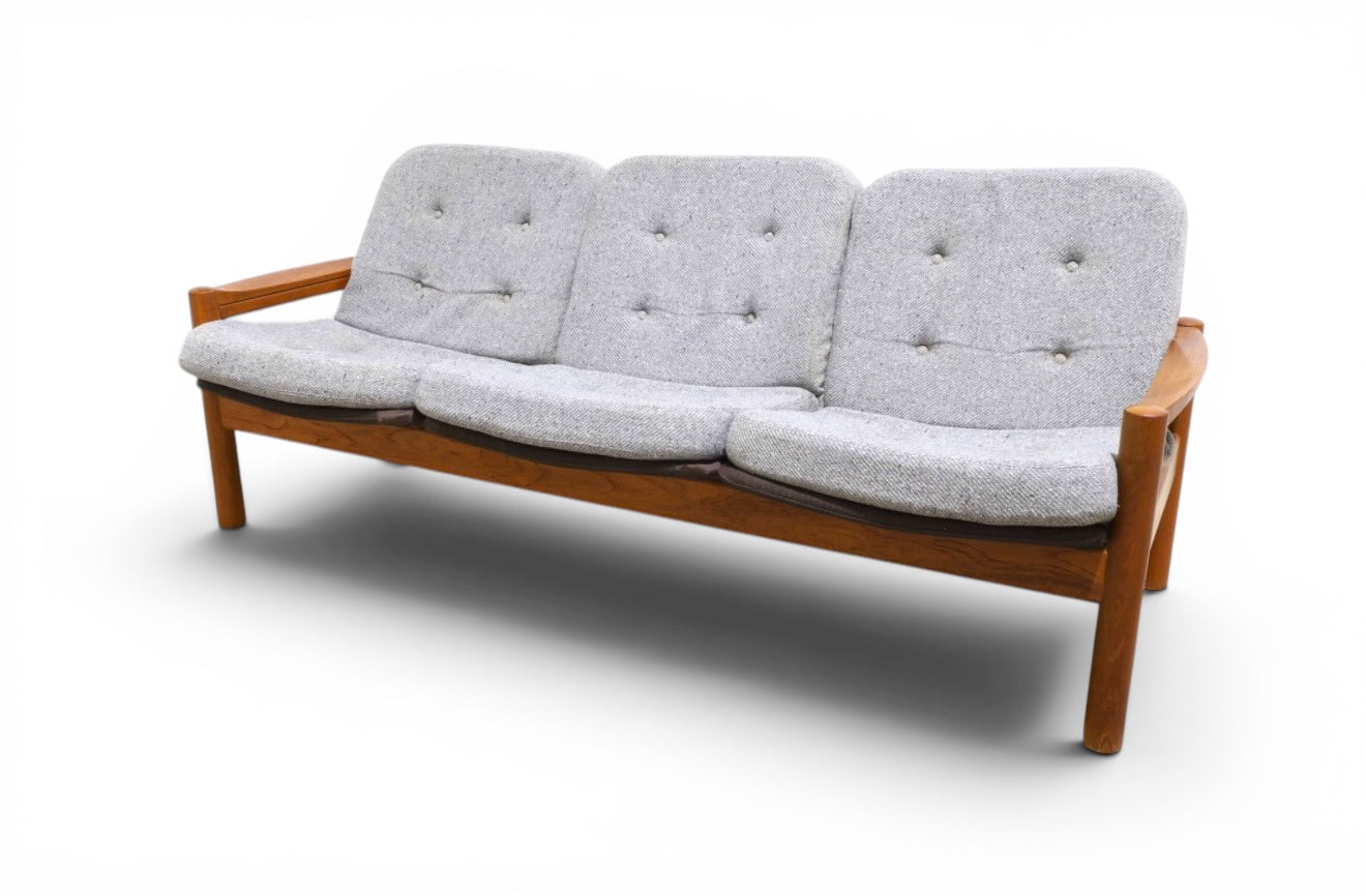 Mid-Century Modern Danish Teak Sofa by Domino Møbler, Denmark