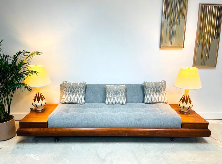 Rare ADRIAN PEARSALL 1709’ Platform Sofa with Attached End Tables  image 2