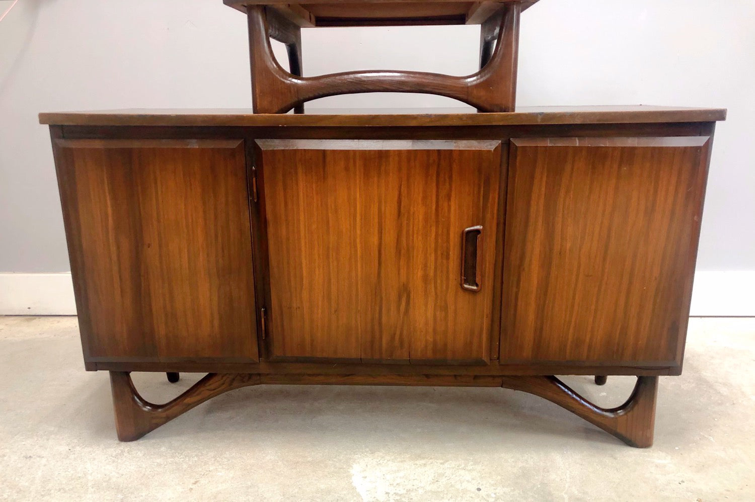 Set 2 Mid-Century Modern Credenza and 2 Drawer End Table image 0