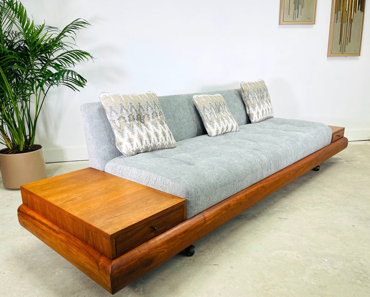 Rare ADRIAN PEARSALL 1709’ Platform Sofa with Attached End Tables  image 5