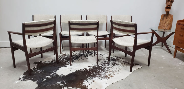Set (7) Poul Volther Frem Rojle Dining Chairs Denmark c 1960 image 3