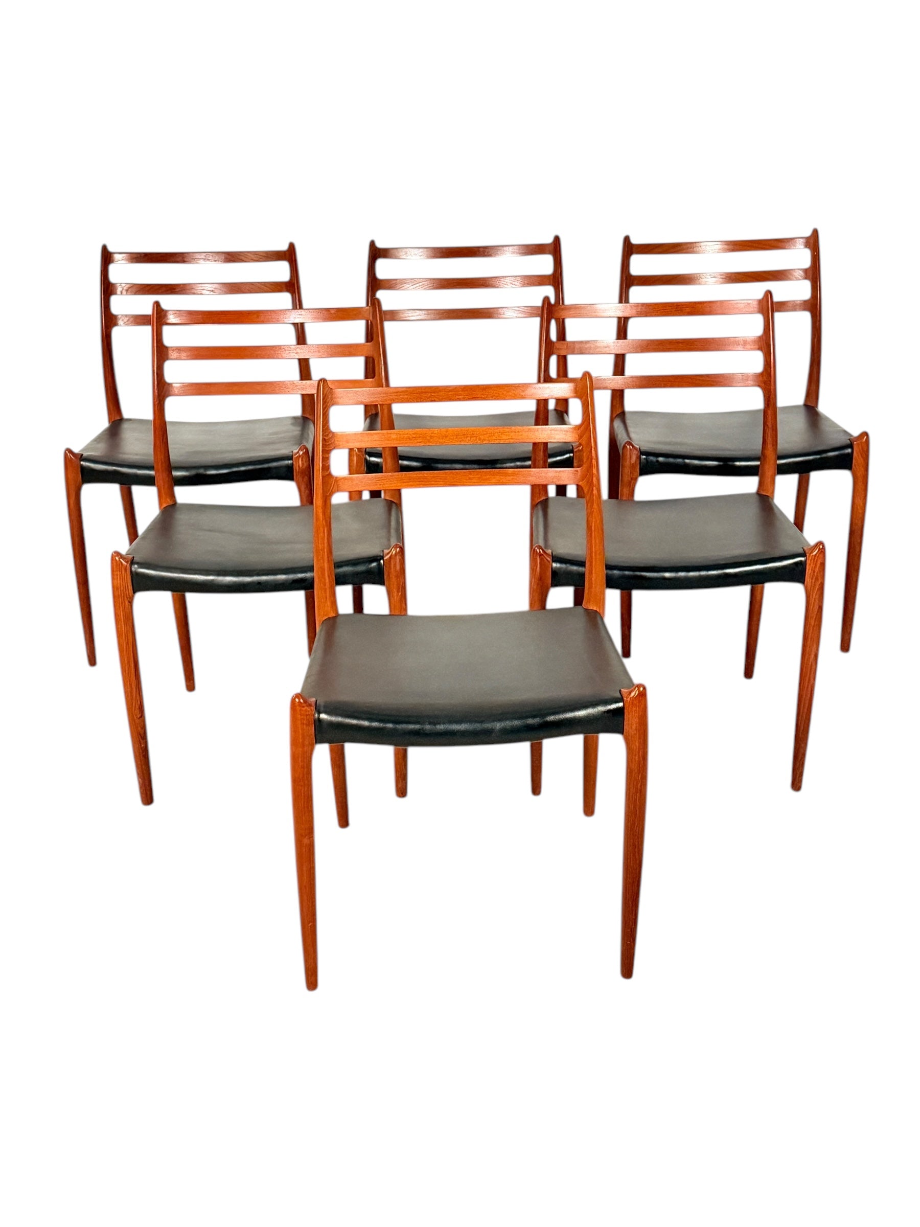 Set of Six Mid-Century Danish Teak Dining Chairs by Niels Otto Møller, Model 78 image 1