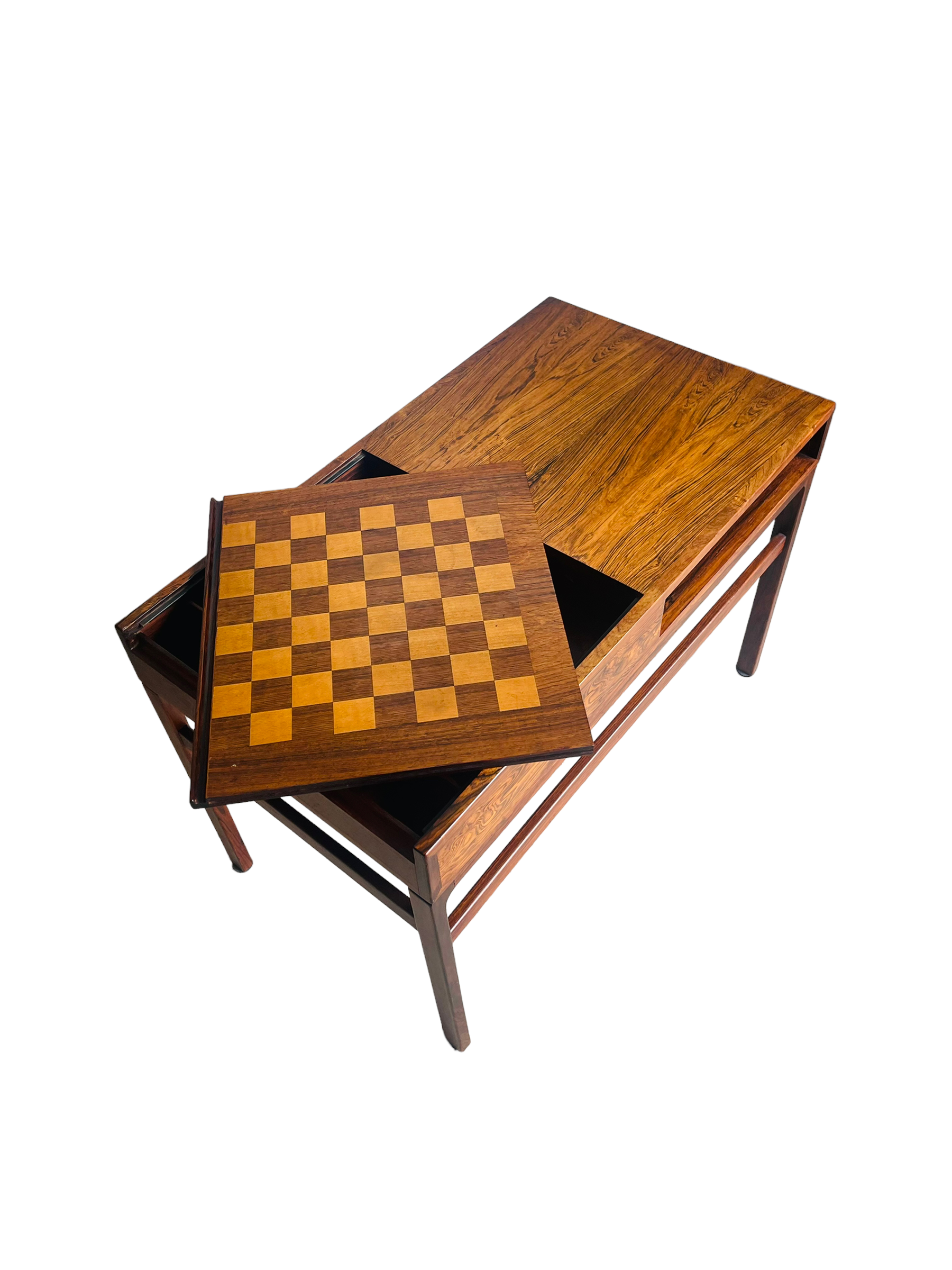 Danish Modern Rosewood Chess/Game Table by Illum Wikkelsø image 5