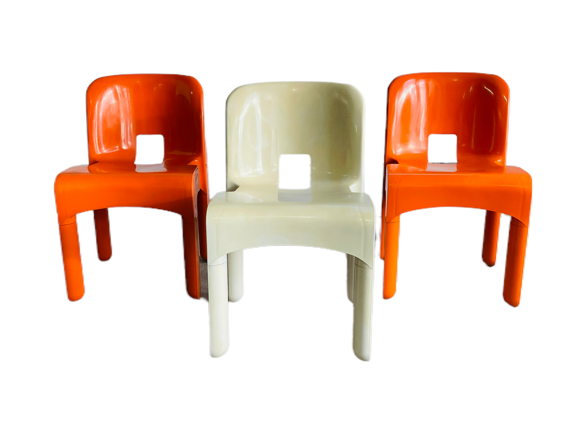 Set 3 Iconic "Universal Chair" by Joe Colombo for Kartell 1967 image 0