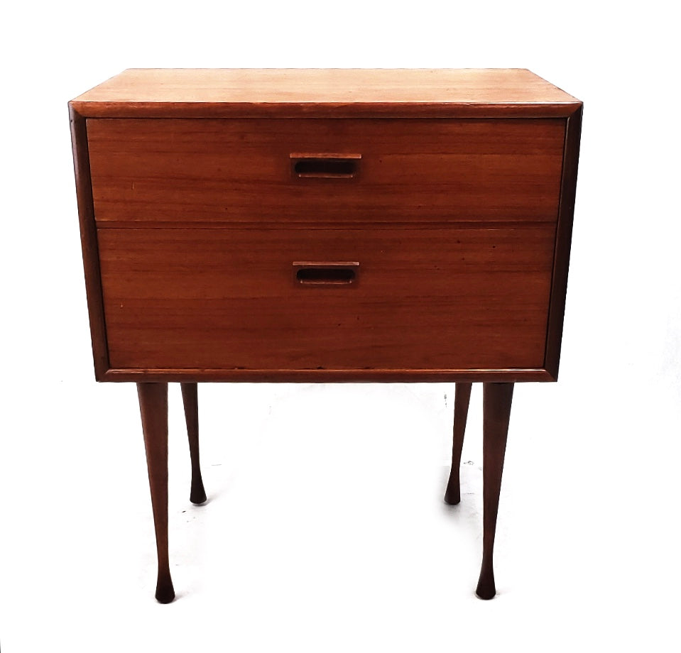 Mid Centuey Danish Modern Two Drawer Teak Table image 3