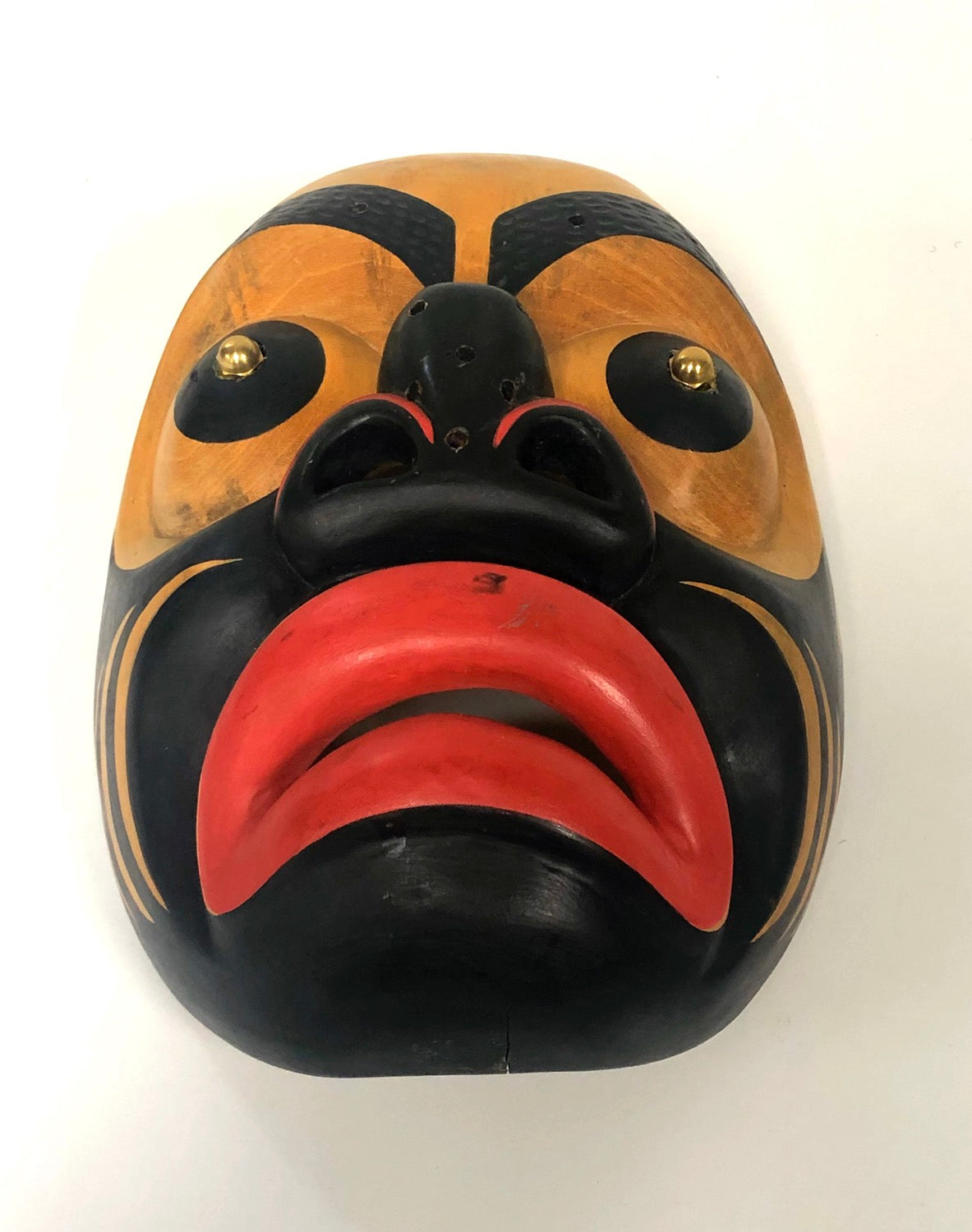 Vintage Northwest Native American/Canadian Mask Signed Jesse Davis image 3
