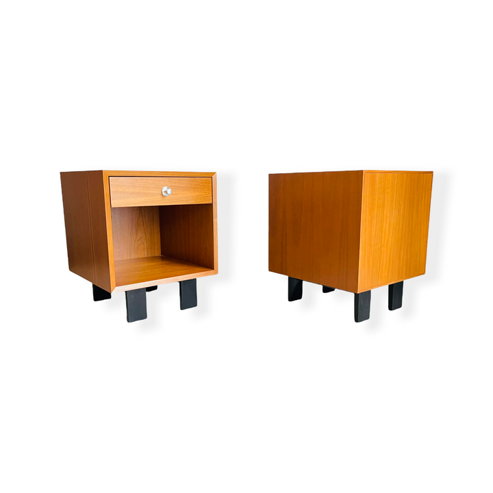 Pair George Nelson Walnut Nightstands for Herman Miller image 3