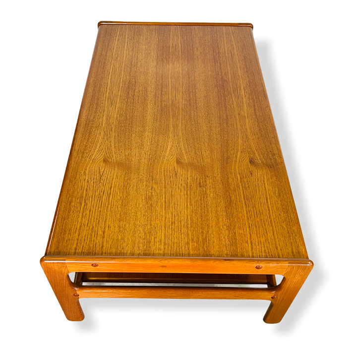 1970s Danish Modern Teak Two Tier Coffee Table by Kristensen Thomassen for Mored image 4