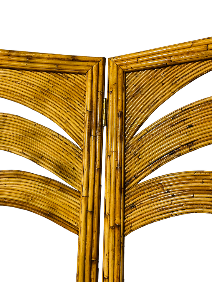 Vivai del Sud Three Panel Bamboo Screen Palm Tree Motif image 9