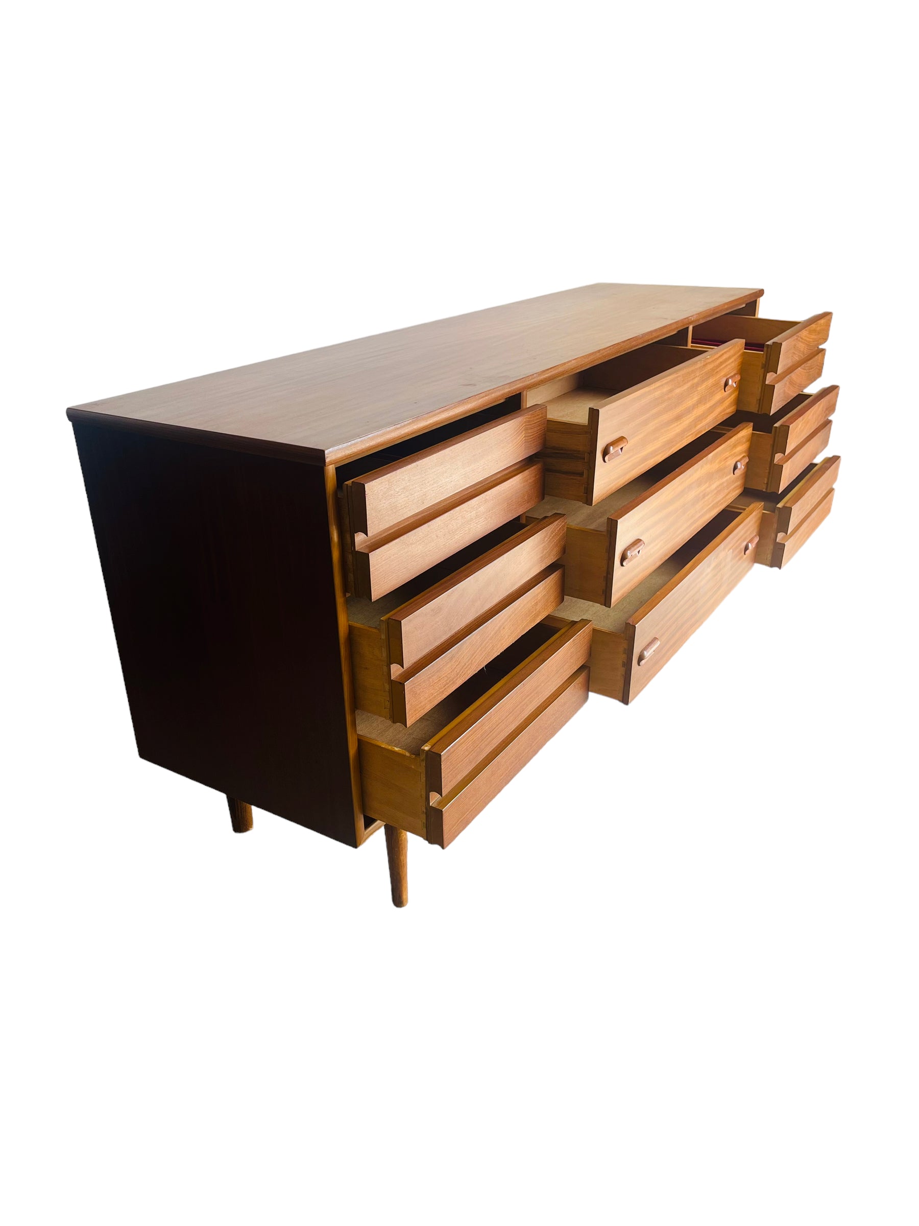 Mid Century Modern Walnut Dresser/Credenza by Stanley Furniture  image 5