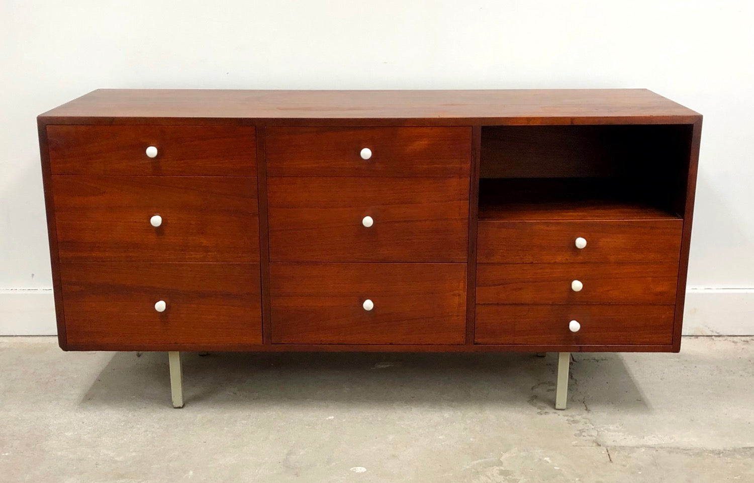 Mid-Century Modern Walnut Dresser/Credenza In Style of Florence Knoll image 3