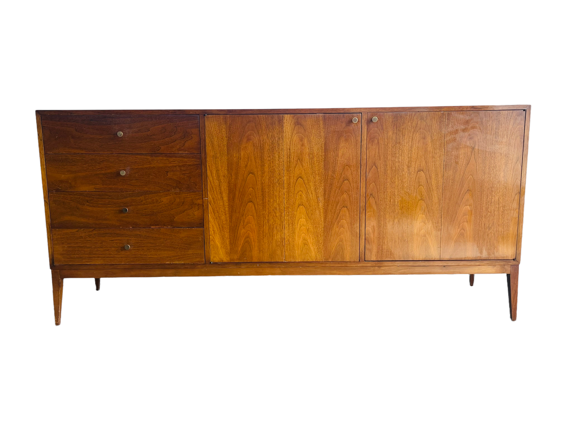 Mid-Century Modern Walnut Triple Dresser in Style Paul McCobb  image 0