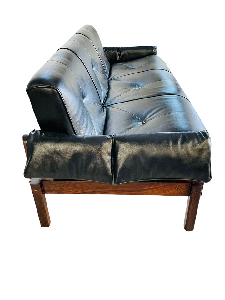 Percival Lafer Brasilian Rosewood Leather Sofa  image 7
