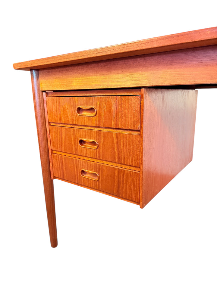 Danish Teak Writing Desk by Arne Vodder with Sliding Drawers image 4