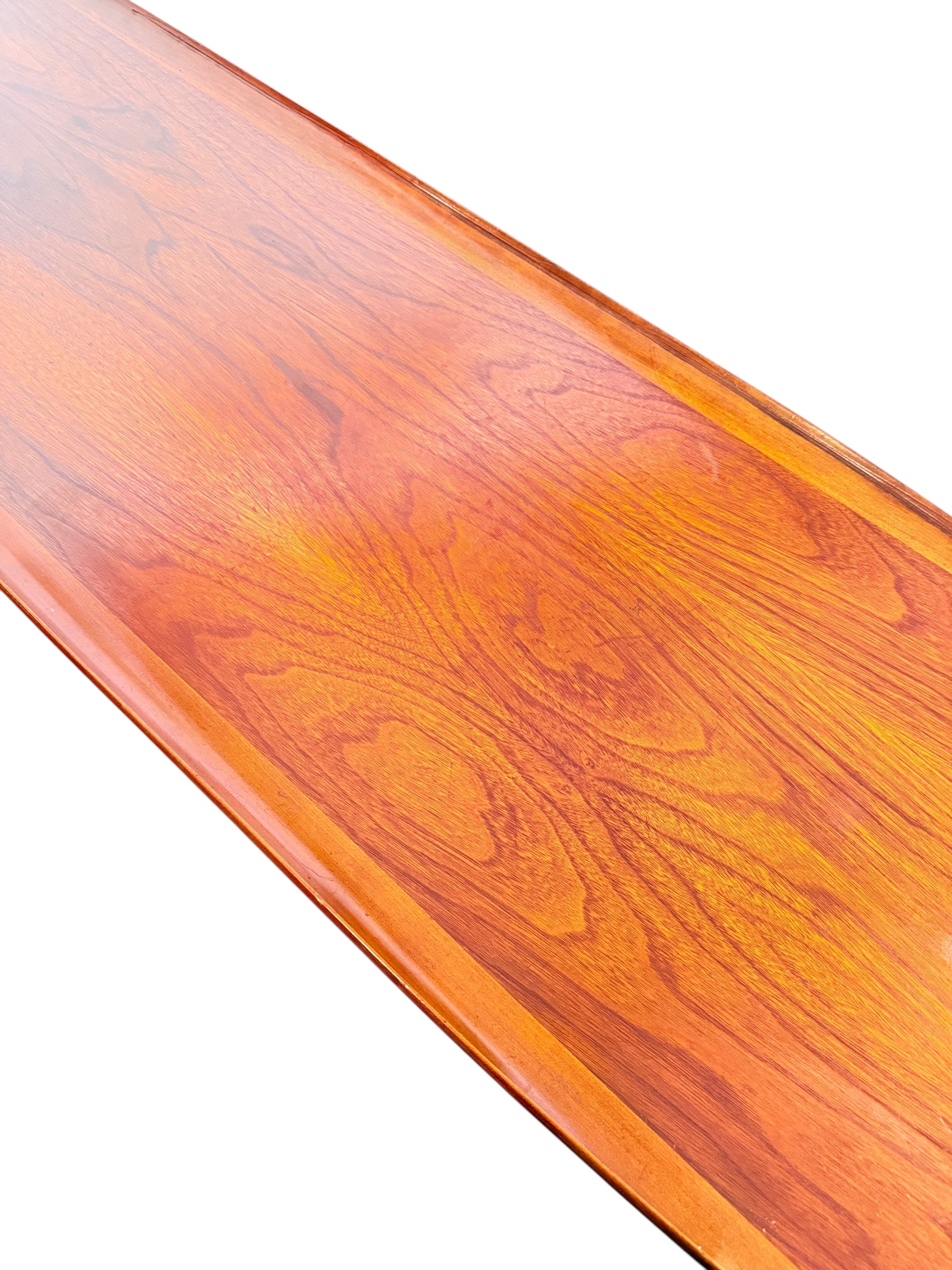 Mid-Century Modern Surfboard Coffee Table by Bassett in Black Walnut image 5