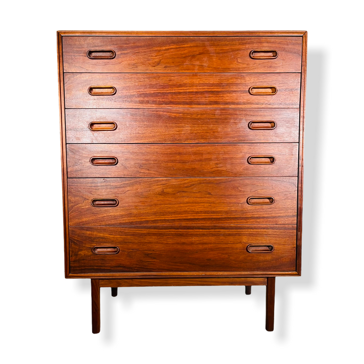 Mid-Century Modern Jack Cartwright for Founder Highboy Walnut Dresser image 12