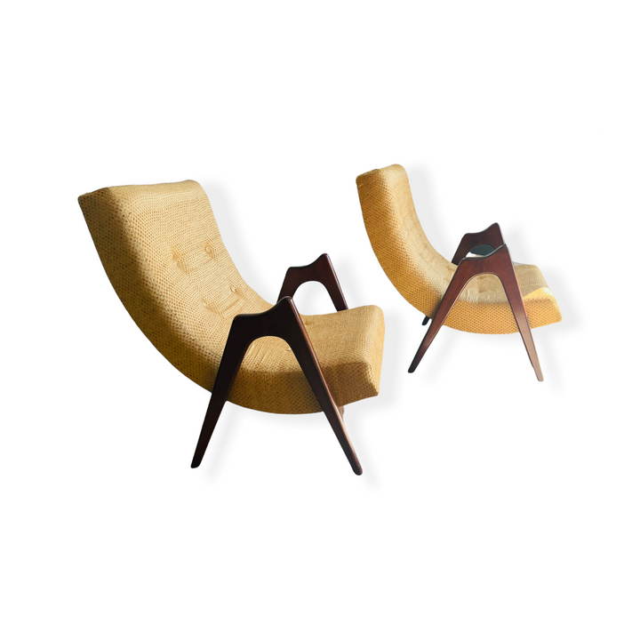 Pair Mid-Century Modern Lounge Chairs by Adrian Pearsall image 2