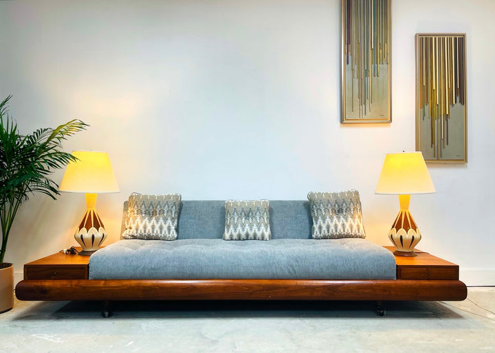Rare ADRIAN PEARSALL 1709’ Platform Sofa with Attached End Tables  image 0