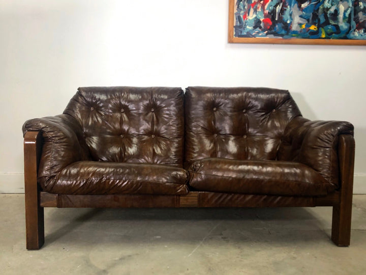 Mid-Century Modern Tufted Loveseat image 0