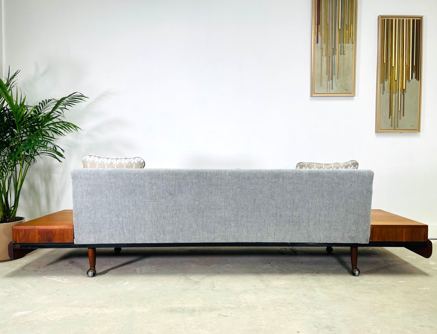 Rare ADRIAN PEARSALL 1709’ Platform Sofa with Attached End Tables  image 6